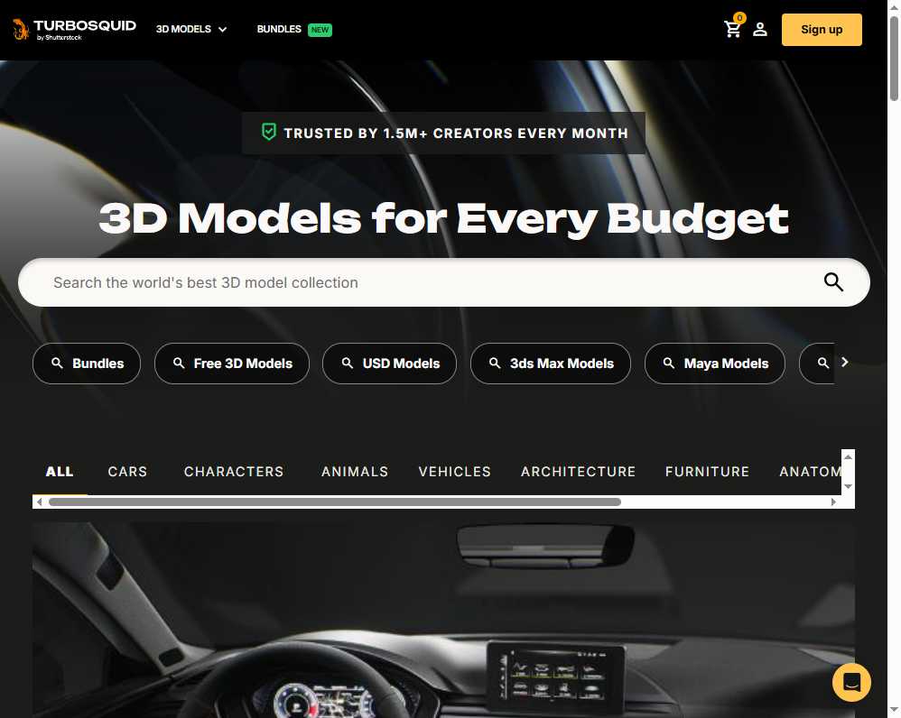 TurboSquid 网站截图