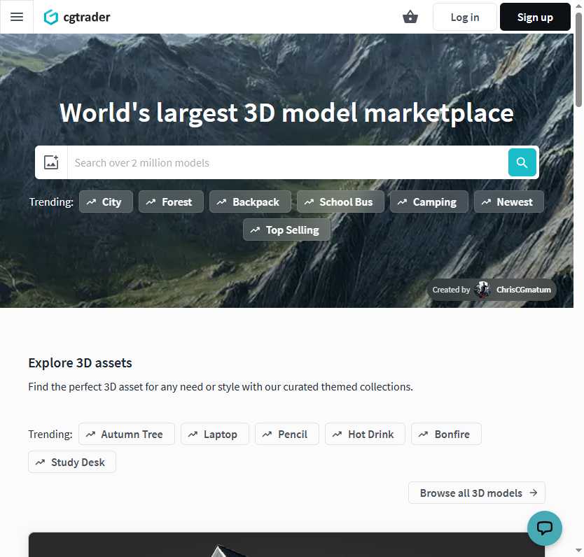 CGTrader 网站截图